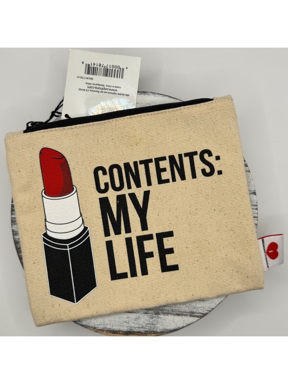 Sephora x Breakups to Makeup Contents: My Life Makeup Bag Zipper Pouch Canvas